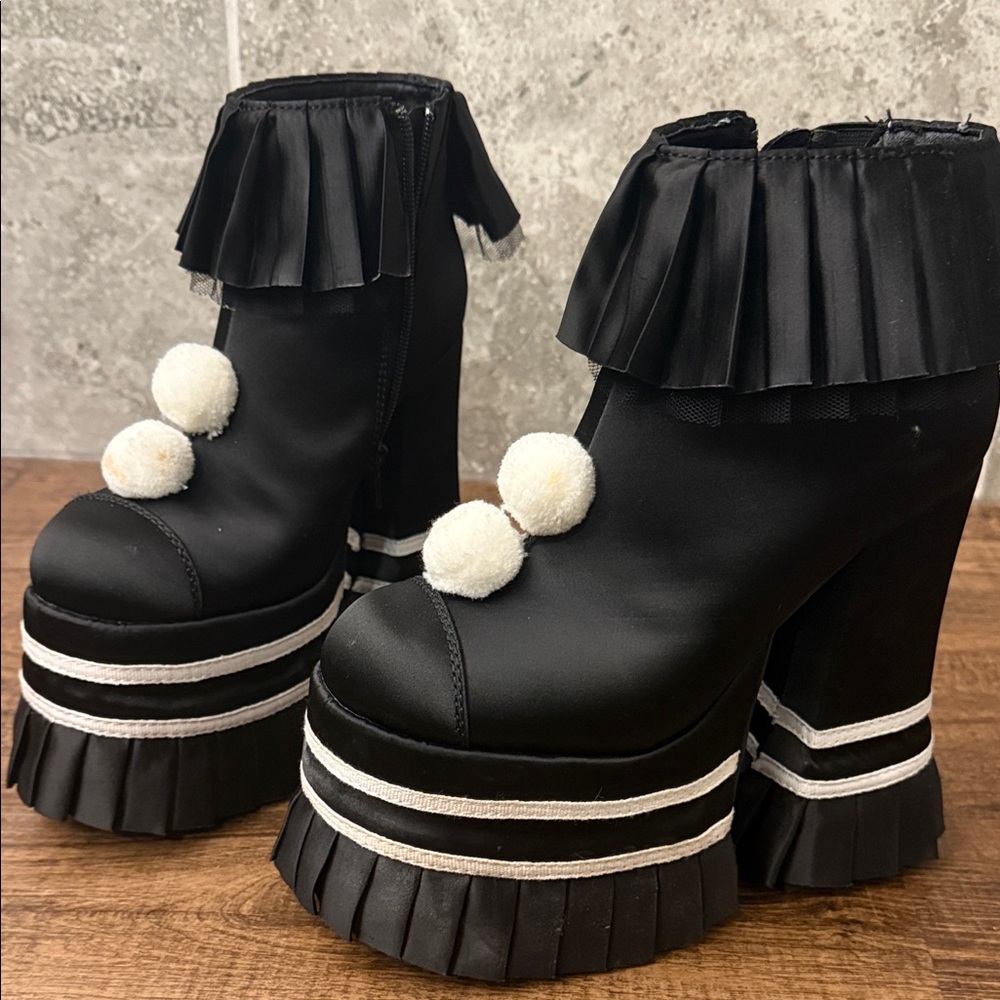 Black Platform Clown Shoes